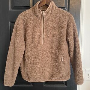 SKIMS Tan Sherpa Pullover
